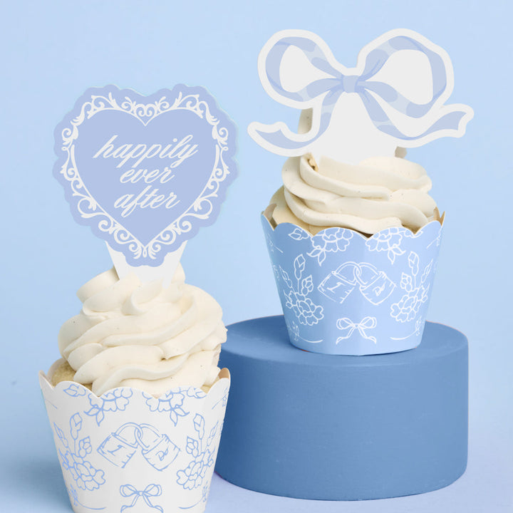 Happily Ever After Toppers - 24 wrappers + toppers xo, Fetti xo, Fetti Collective Happily Ever After Toppers - 24 wrappers + toppers Bonjour Fete - Party Supplies