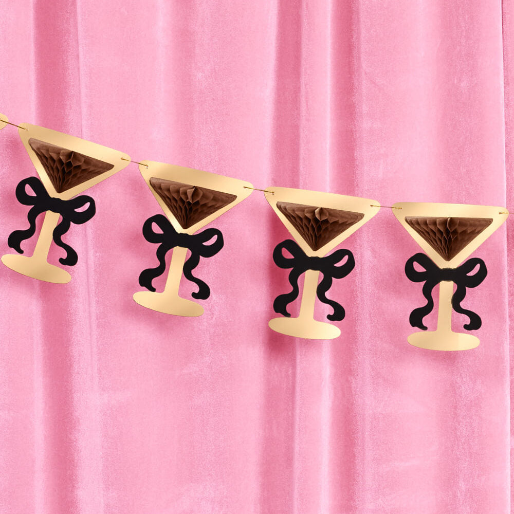 Espresso Martini Banner - 3D paper banner xo, Fetti Banners Espresso Martini Banner - 3D paper banner Bonjour Fete - Party Supplies