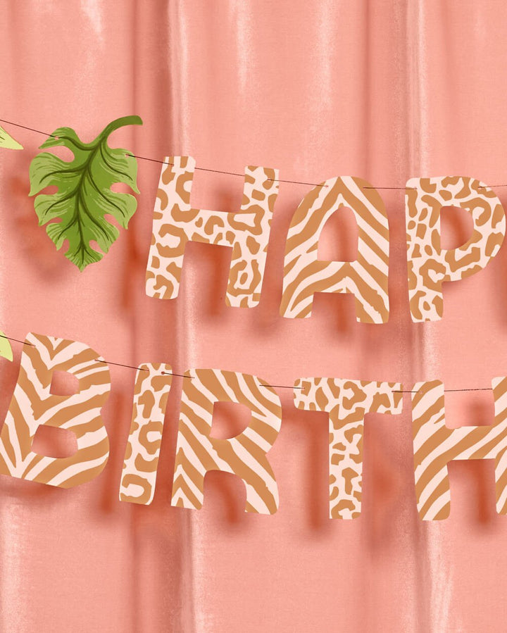 Safari Happy Birthday Banner
