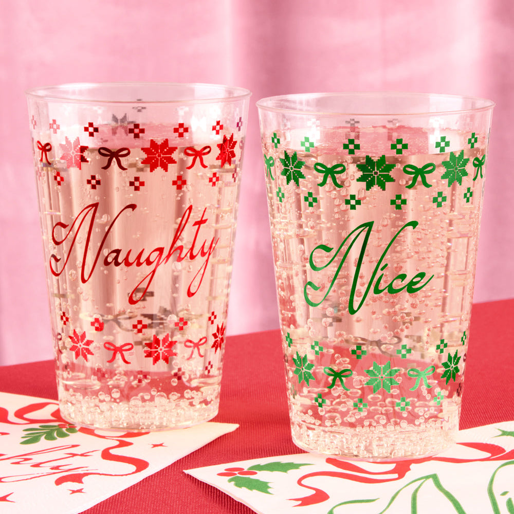 Naughty + Nice Cups - 30 plastic cups xo, Fetti xo, Fetti Collective Naughty + Nice Cups - 30 plastic cups Bonjour Fete - Party Supplies