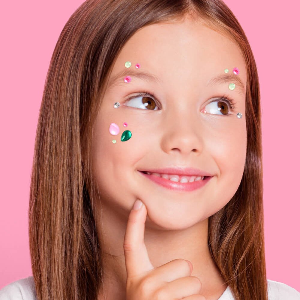 Emerald City Gem Set - 112 adhesive face gems xo, Fetti xo, Fetti Collective Emerald City Gem Set - 112 adhesive face gems Bonjour Fete - Party Supplies
