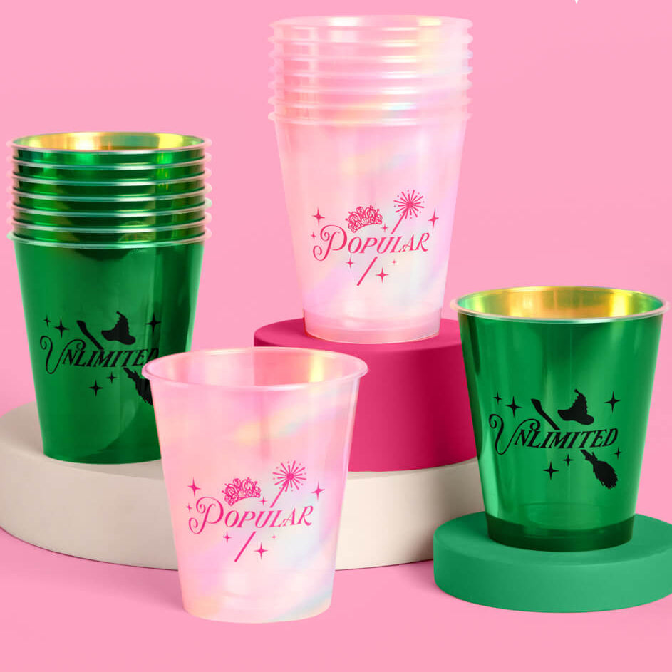 Emerald City Cups - 16 plastic cups xo, Fetti xo, Fetti Collective Emerald City Cups - 16 plastic cups Bonjour Fete - Party Supplies