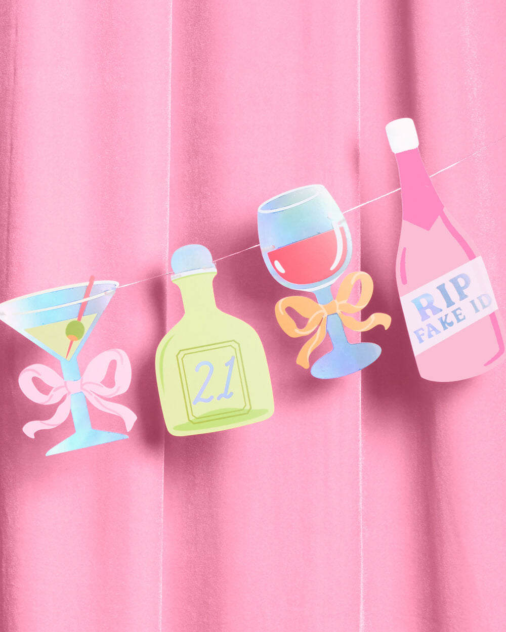 21st Birthday Banner - cocktail garland