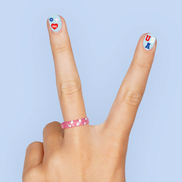 America 250 Nail Stickers - 250 nail stickers xo, Fetti nail stickers America 250 Nail Stickers - 250 nail stickers Bonjour Fete - Party Supplies