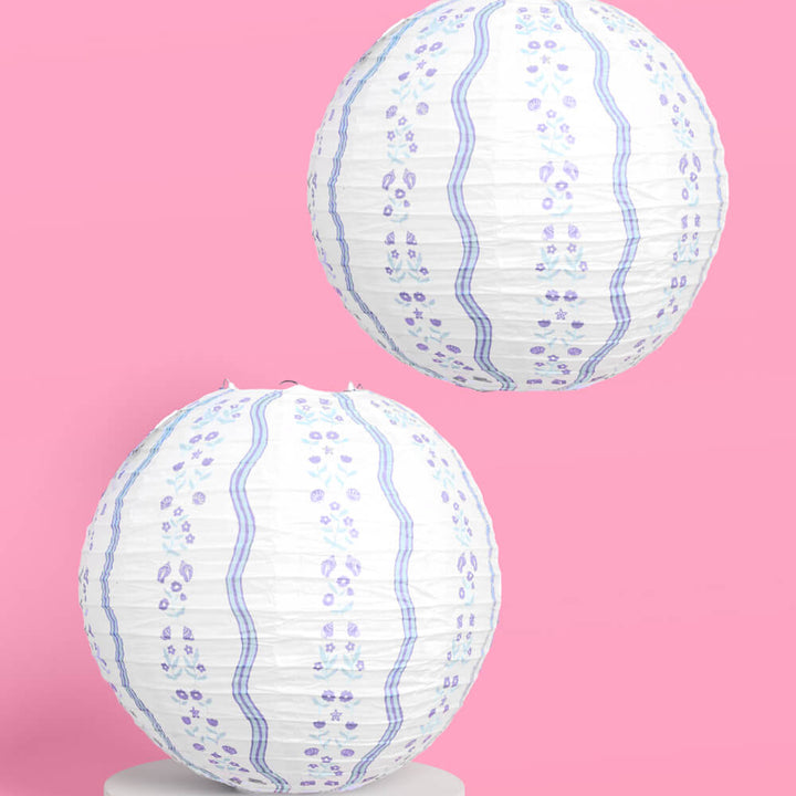 Coastal Lanterns - set of 6 paper lanterns xo, Fetti xo, Fetti Collective Coastal Lanterns - set of 6 paper lanterns Bonjour Fete - Party Supplies