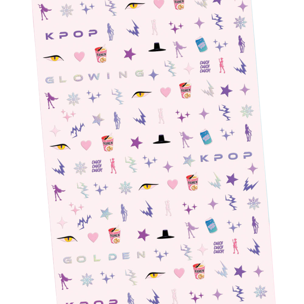 Kpop Nail Stickers - 4 sheet set - Bonjour Fête 