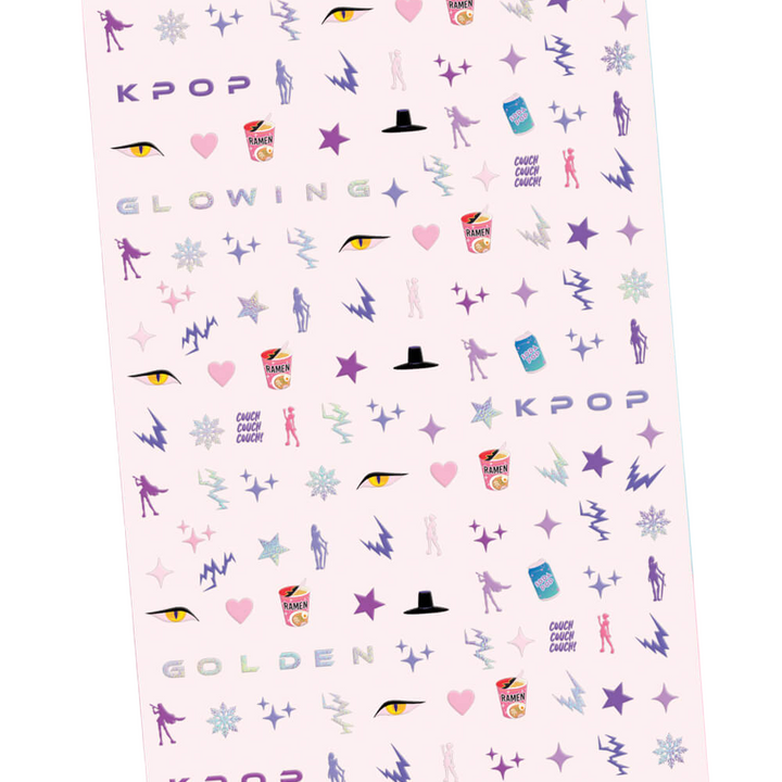 Kpop Nail Stickers - 4 sheet set - Bonjour Fête 