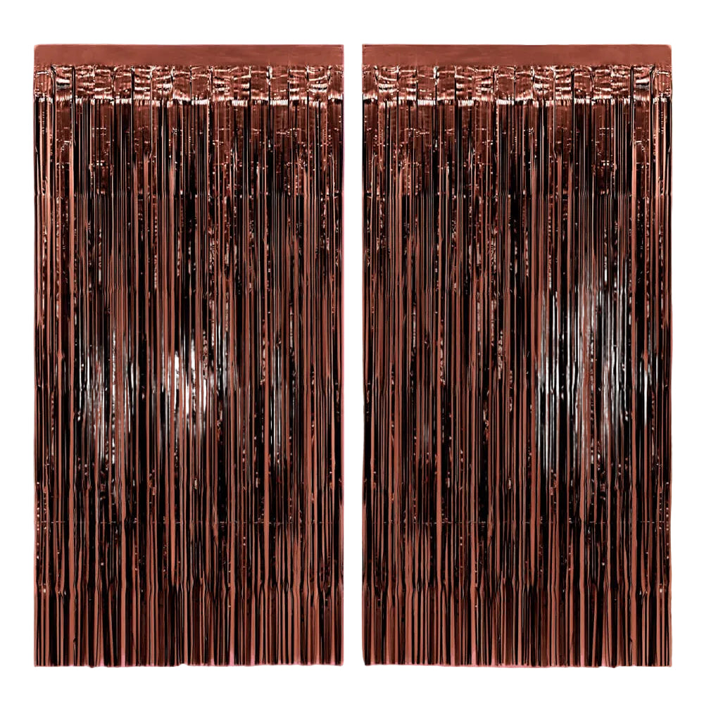 Espresso Martini Curtain - set of 2 curtains xo, Fetti foil curtain Espresso Martini Curtain - set of 2 curtains Bonjour Fete - Party Supplies