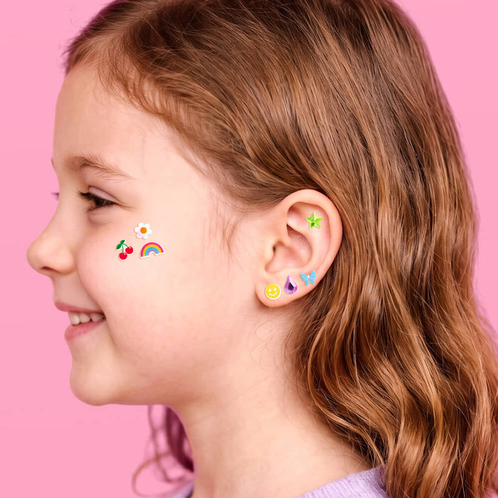 Rainbow Stick On Earrings