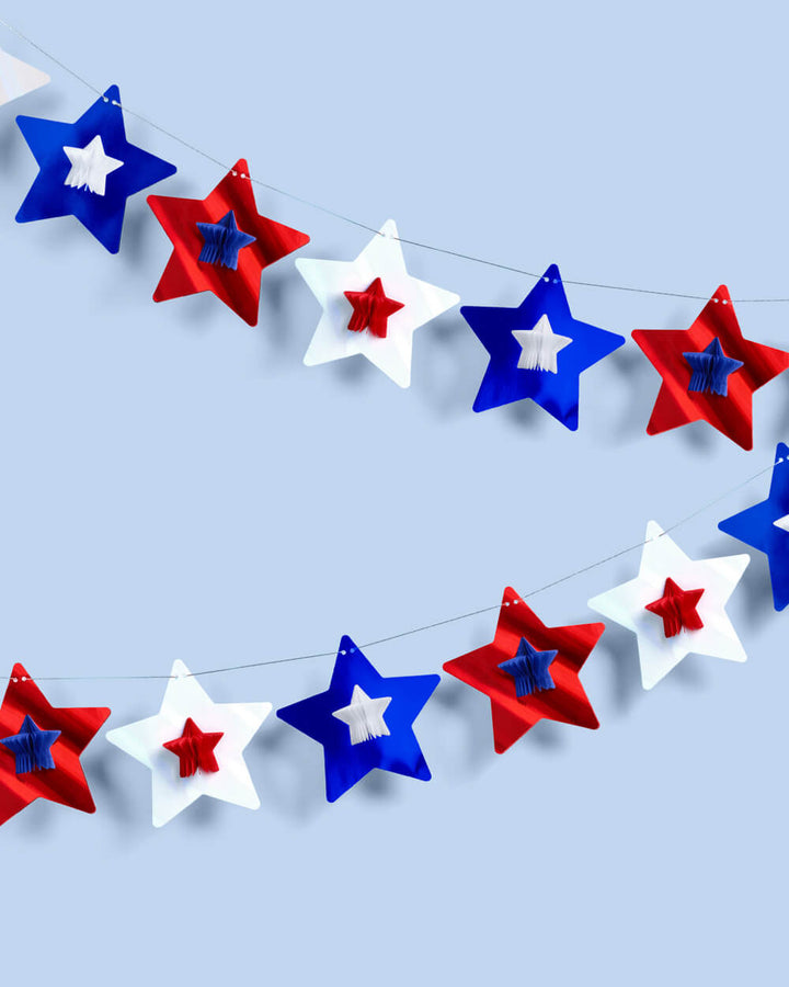 Red, White & Blue 3D Foil Star Banner