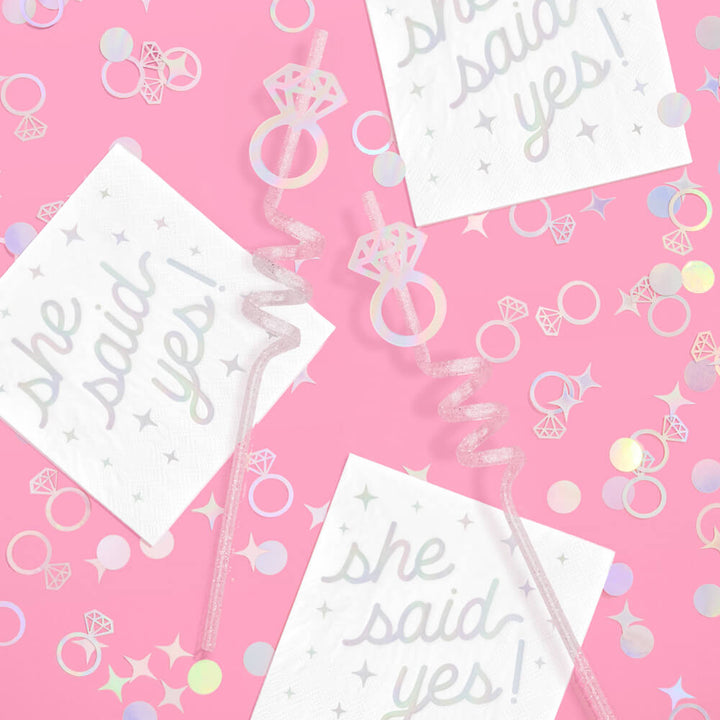 Engaged Era Confetti - 200 pc iridescent foil confetti xo, Fetti confetti Engaged Era Confetti - 200 pc iridescent foil confetti Bonjour Fete - Party Supplies