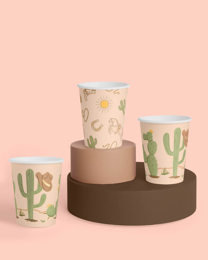 Wild Wild West Gold Foil Cowboy Cups