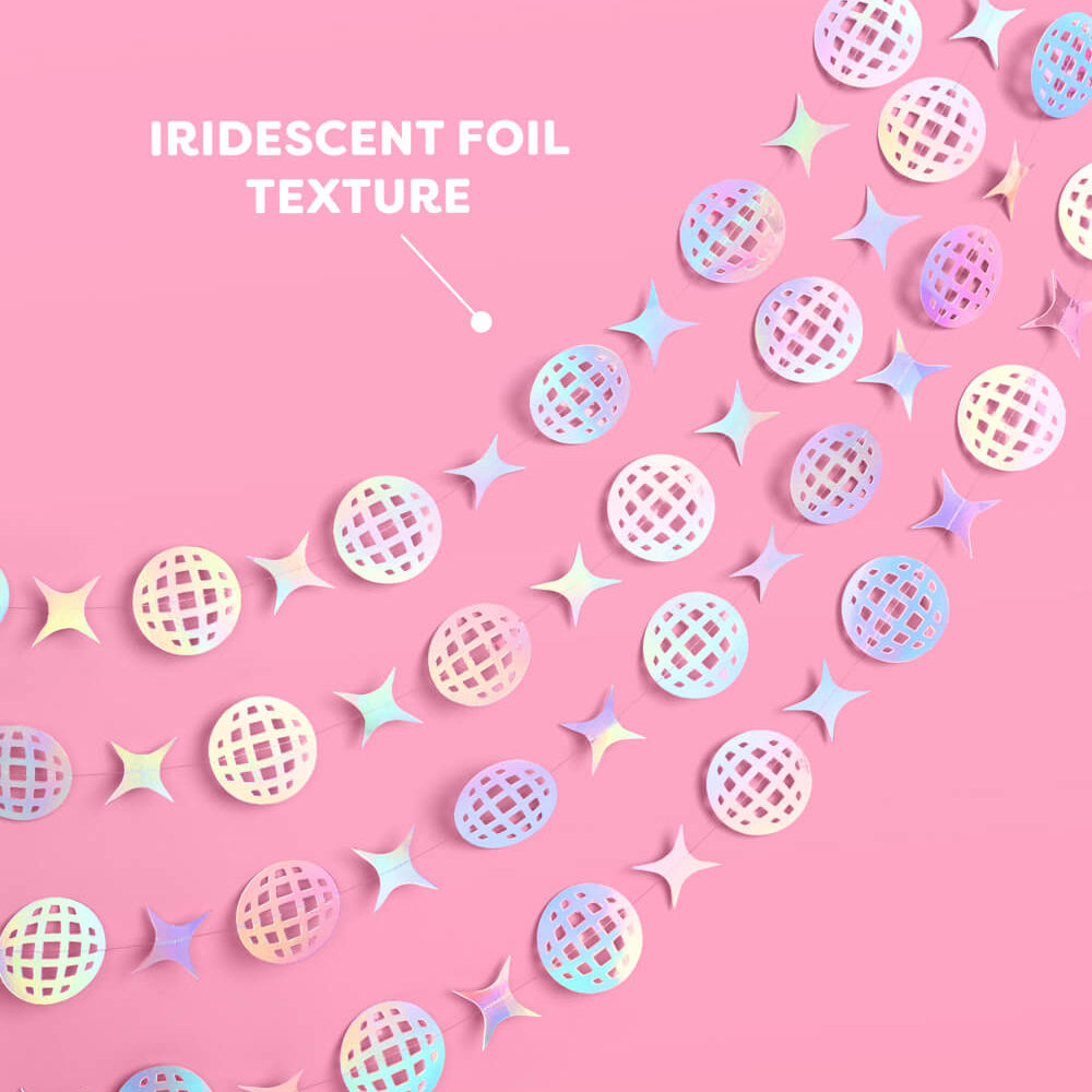 Shimmer Disco Garland - iridescent foil backdrop - Bonjour Fête 