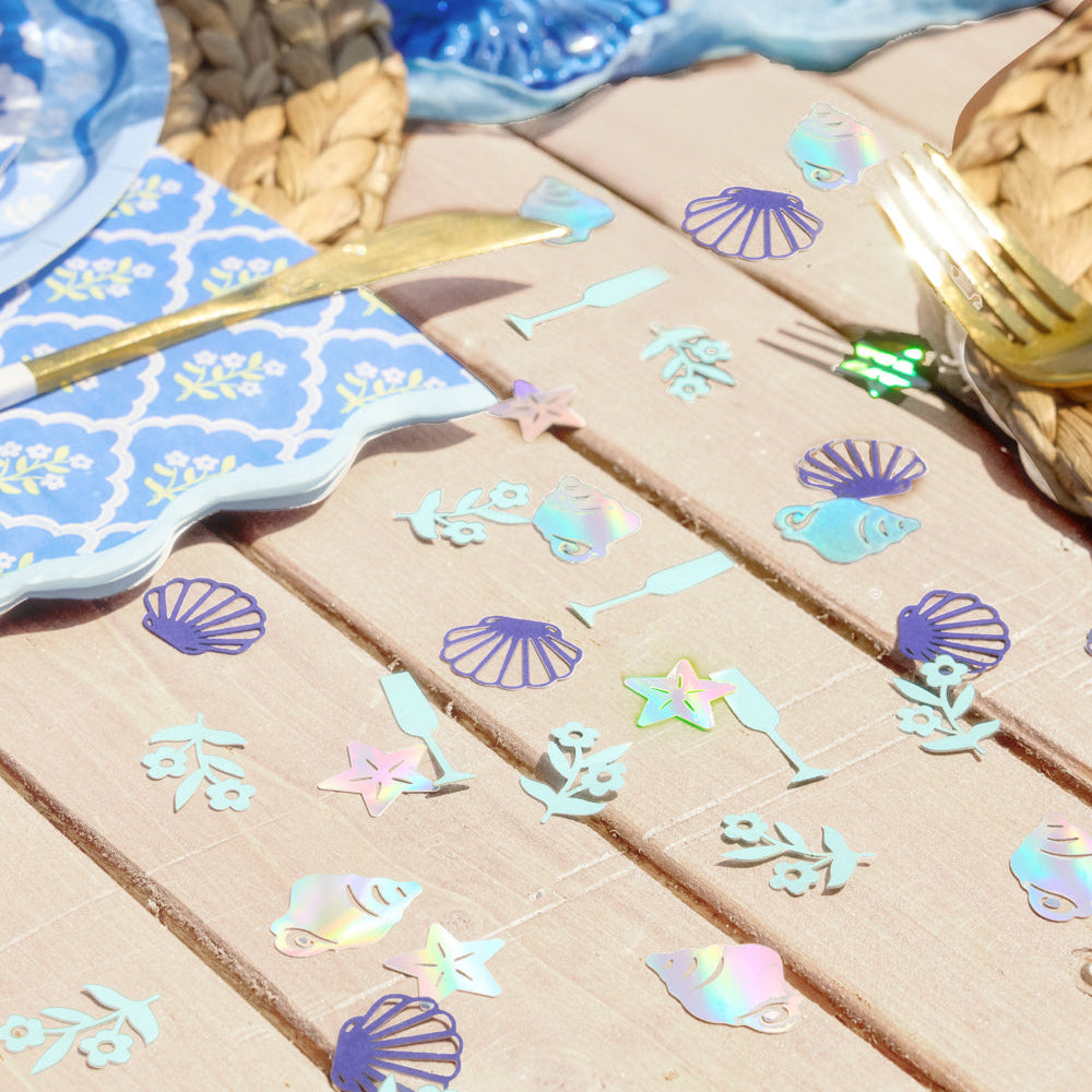 Coastal Confetti - 200 pc foil confetti xo, Fetti confetti Coastal Confetti - 200 pc foil confetti Bonjour Fete - Party Supplies
