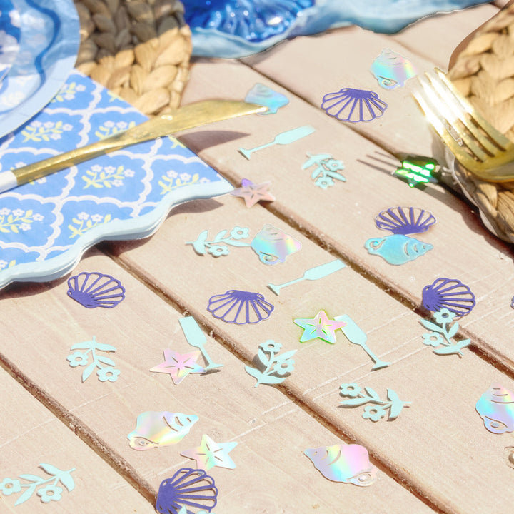 Coastal Confetti - 200 pc foil confetti xo, Fetti confetti Coastal Confetti - 200 pc foil confetti Bonjour Fete - Party Supplies