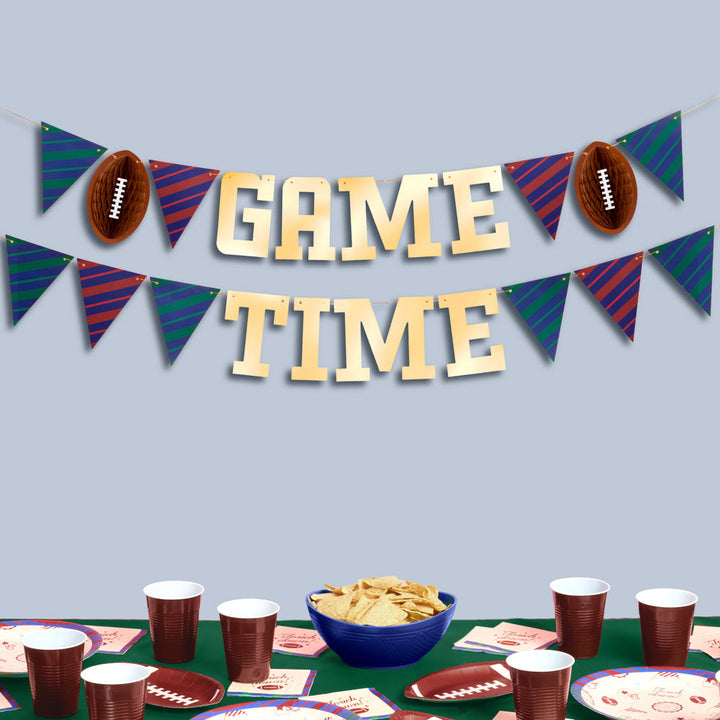 Game Time Banner - gold foil banner xo, Fetti xo, Fetti Collective Game Time Banner - gold foil banner Bonjour Fete - Party Supplies