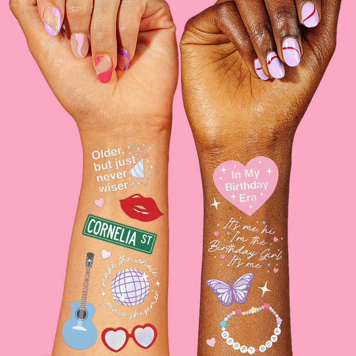 Birthday Era Tats - 50 temporary tattoos xo, Fetti xo, Fetti Collective Birthday Era Tats - 50 temporary tattoos Bonjour Fete - Party Supplies