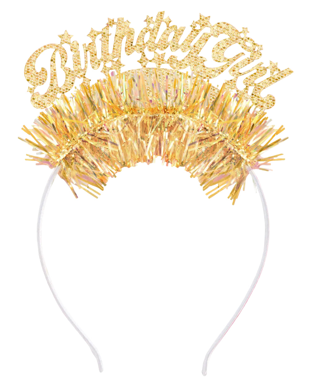 BIRTHDAY GIRL GOLD FRINGE HEADBAND xo, Fetti headband BIRTHDAY GIRL GOLD FRINGE HEADBAND Bonjour Fete - Party Supplies