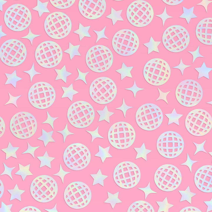 Disco Confetti - 200 pc iridescent foil confetti xo, Fetti confetti Disco Confetti - 200 pc iridescent foil confetti Bonjour Fete - Party Supplies