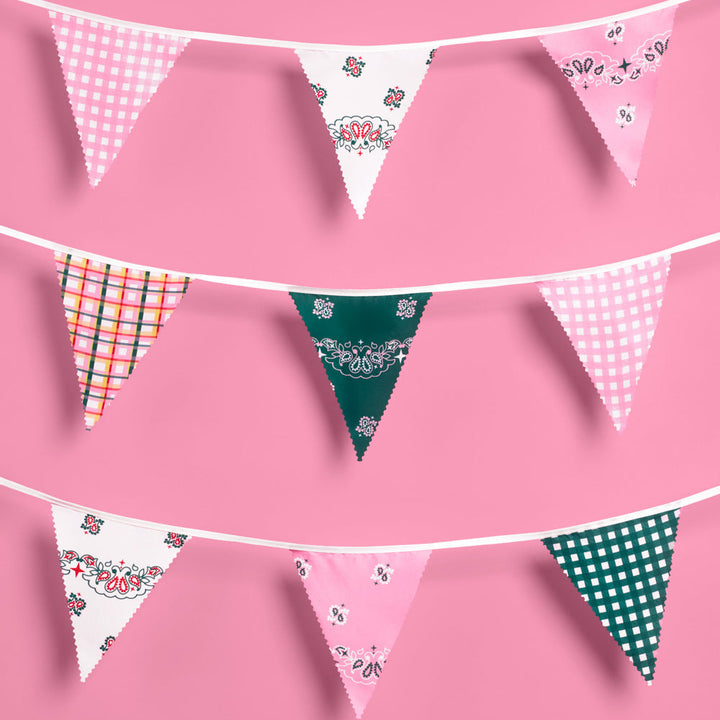 Camp Bunting Banner - gingham garland xo, Fetti Banners Camp Bunting Banner - gingham garland Bonjour Fete - Party Supplies
