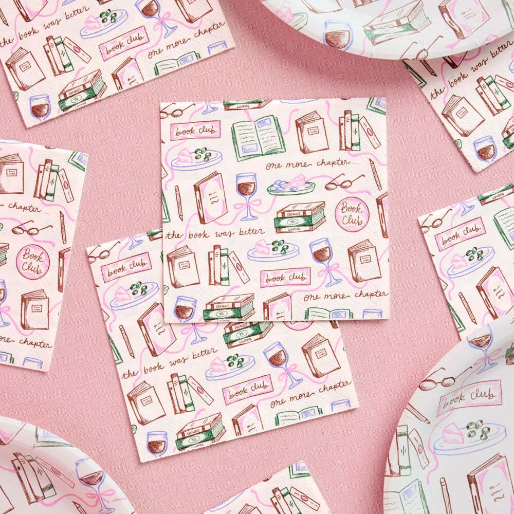 Book Club Napkins - 25 paper napkins - Bonjour Fête 