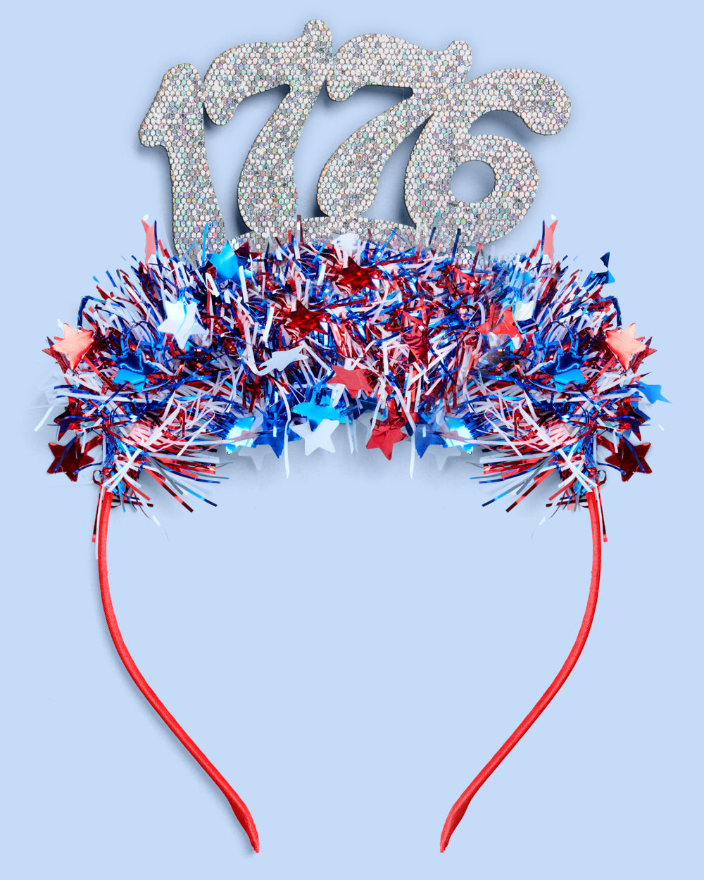 America 250 Headband - patriotic tinsel headband xo, Fetti party headband America 250 Headband - patriotic tinsel headband Bonjour Fete - Party Supplies