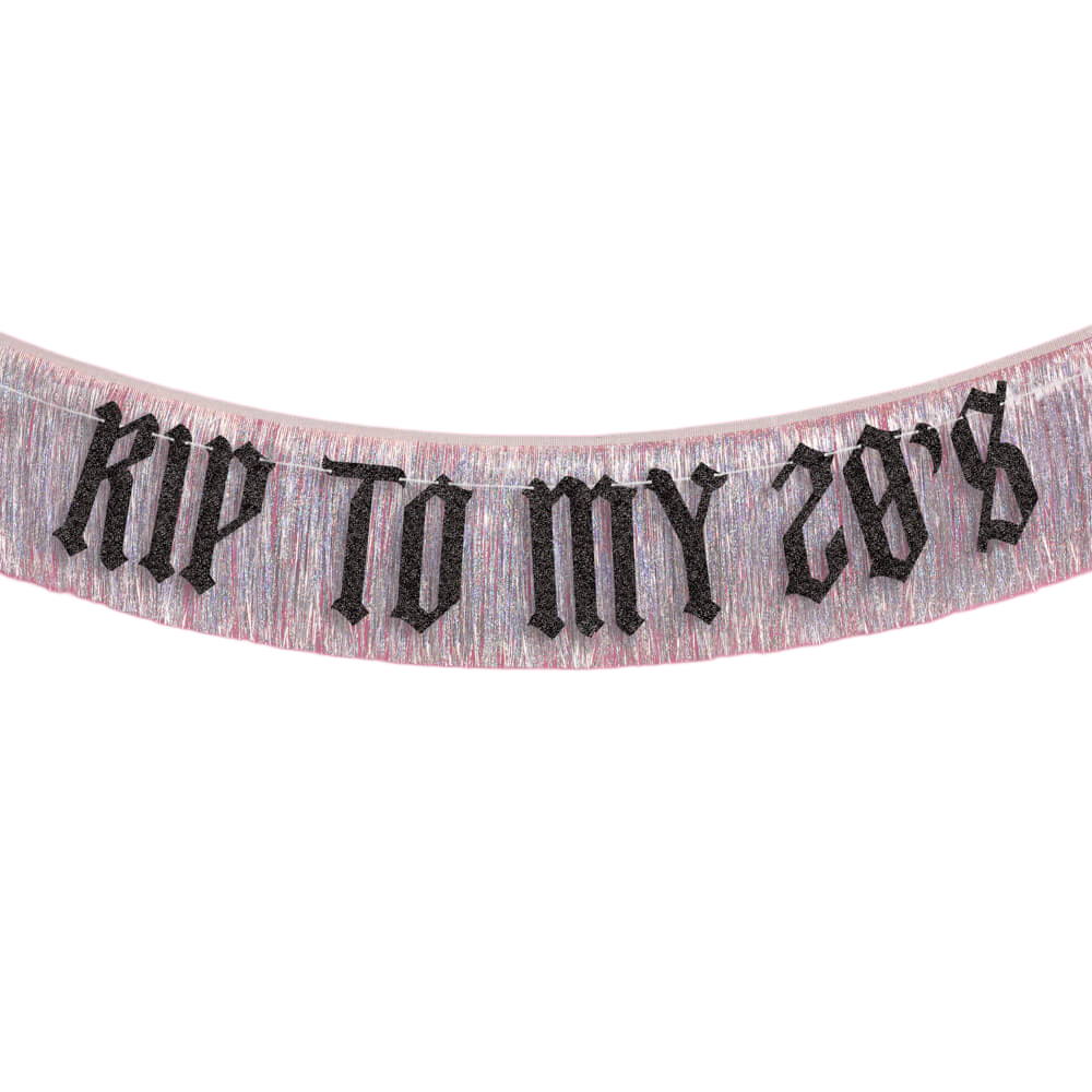 RIP TO MY 20S BANNER SET xo, Fetti xo, Fetti Collective RIP TO MY 20S BANNER SET Bonjour Fete - Party Supplies