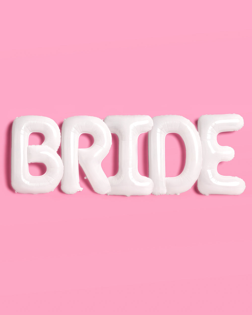 White 40 inch BRIDE foil balloons