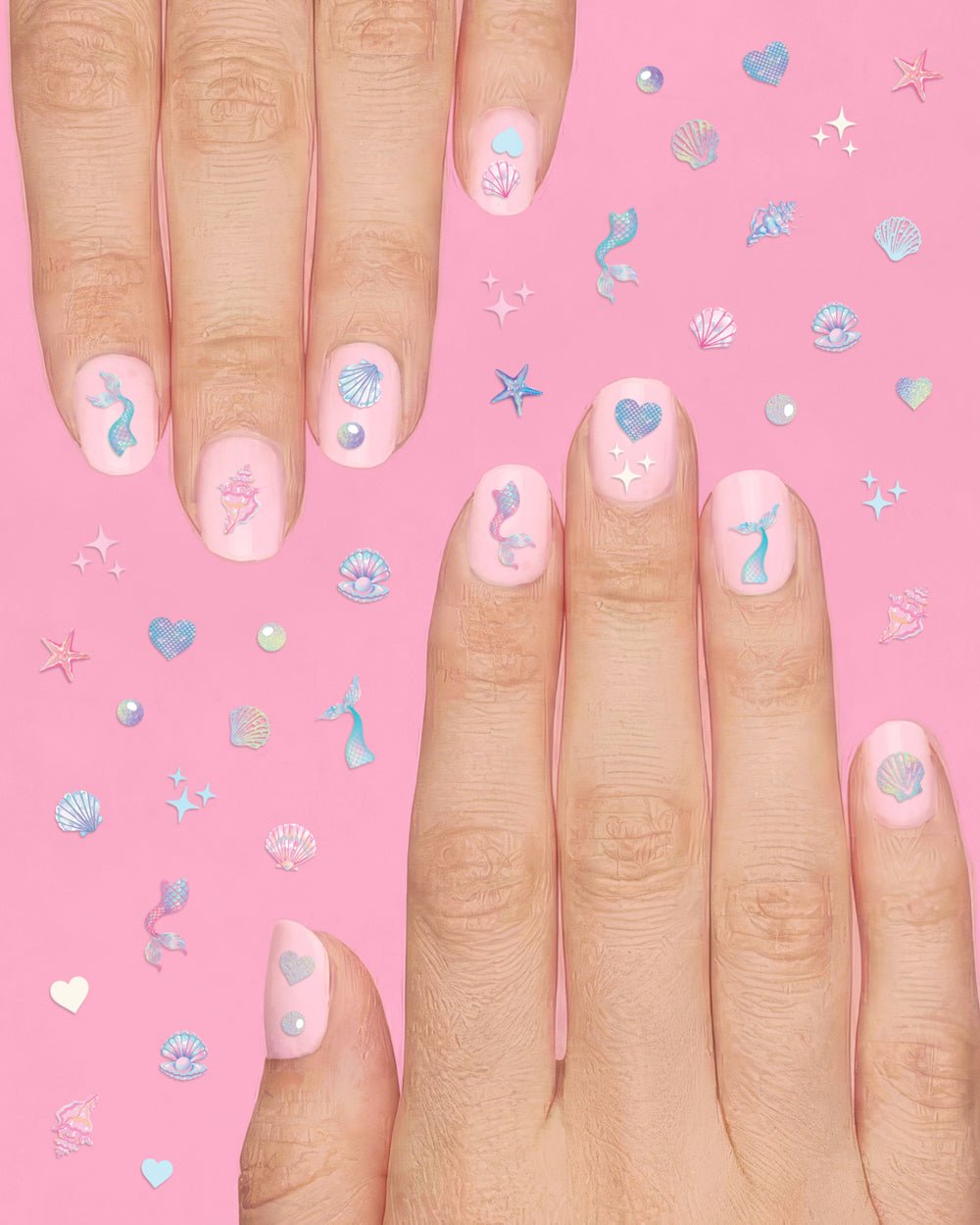 Pearlescent Mermaid Nail Stickers