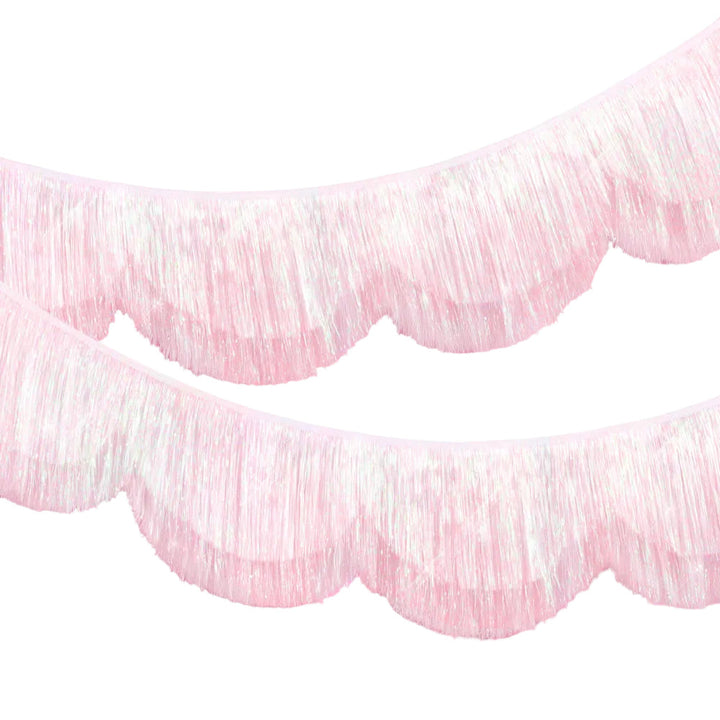 Iridescent Scallop Fringe - layered tinsel banner xo, Fetti Banners Iridescent Scallop Fringe - layered tinsel banner Bonjour Fete - Party Supplies