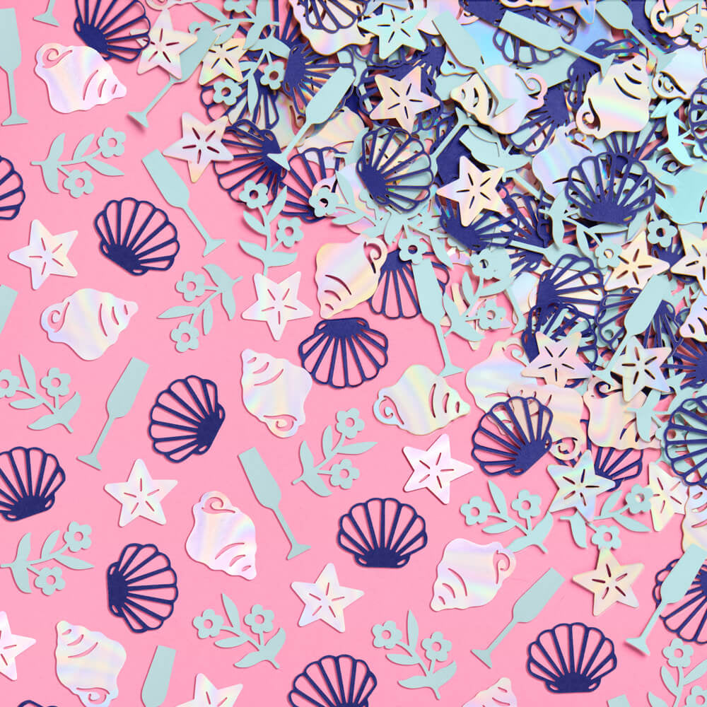 Coastal Confetti - 200 pc foil confetti xo, Fetti confetti Coastal Confetti - 200 pc foil confetti Bonjour Fete - Party Supplies