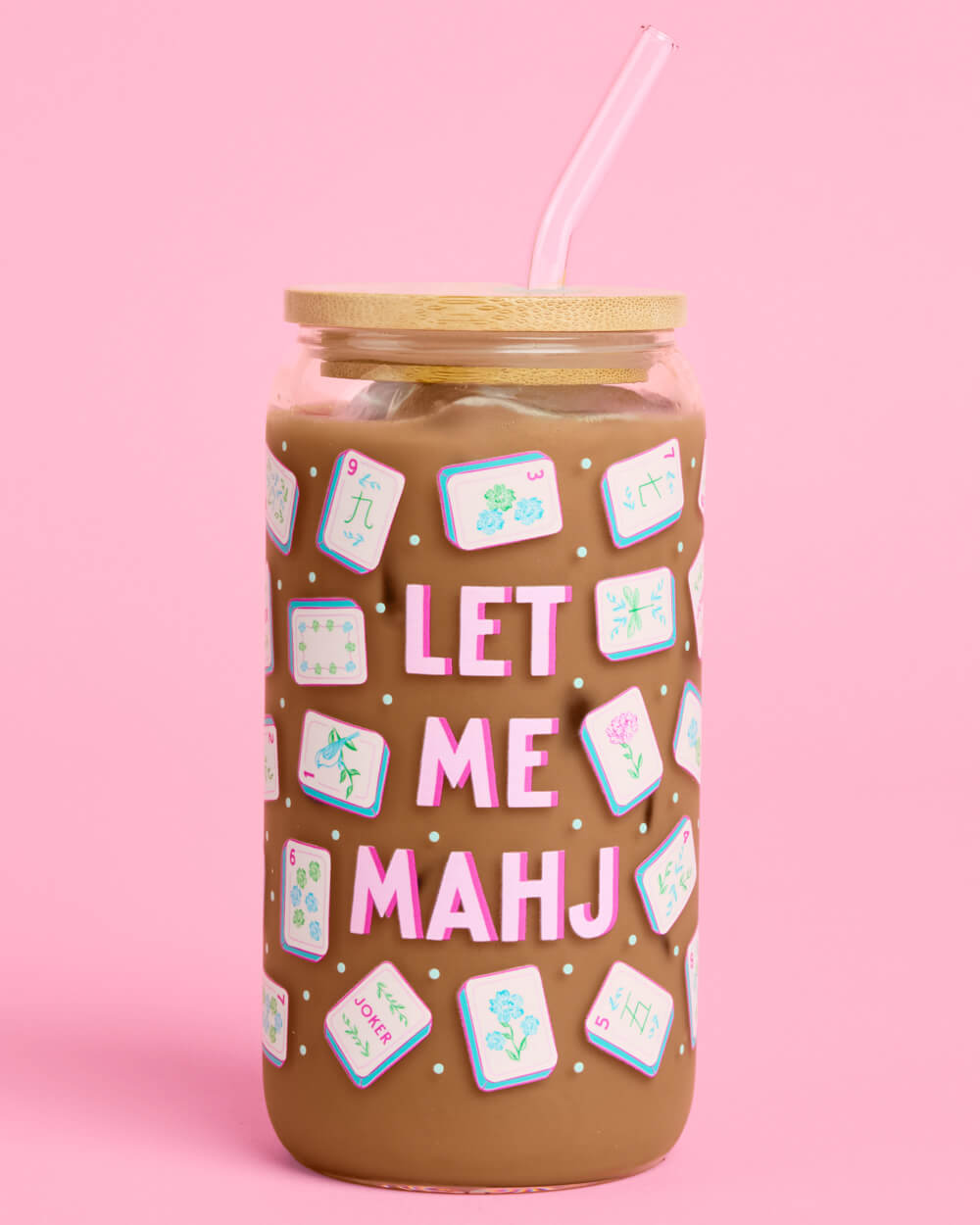 Mahj All Day Tumbler - 16 oz glass cup