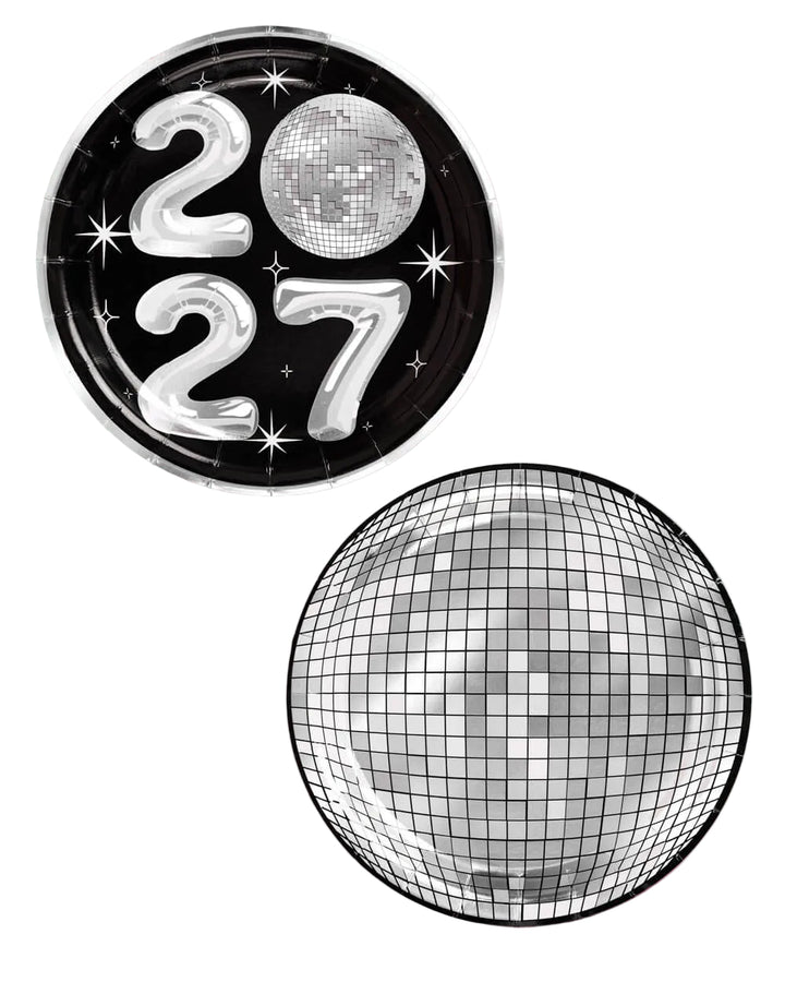 2027 NYE Disco Plates - Set of 24 Paper Plates