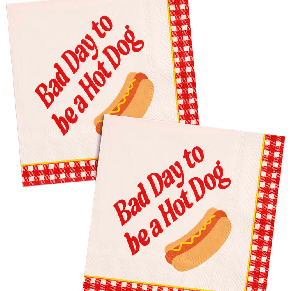 Bad Day To Be A Hot Dog Napkins