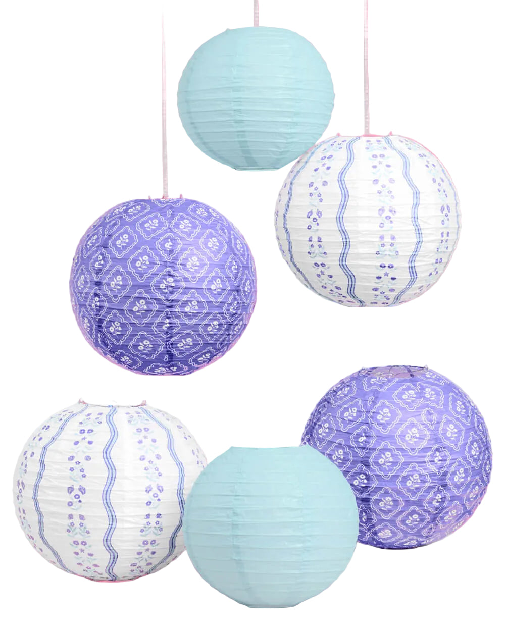 Coastal Lanterns - set of 6 paper lanterns xo, Fetti xo, Fetti Collective Coastal Lanterns - set of 6 paper lanterns Bonjour Fete - Party Supplies