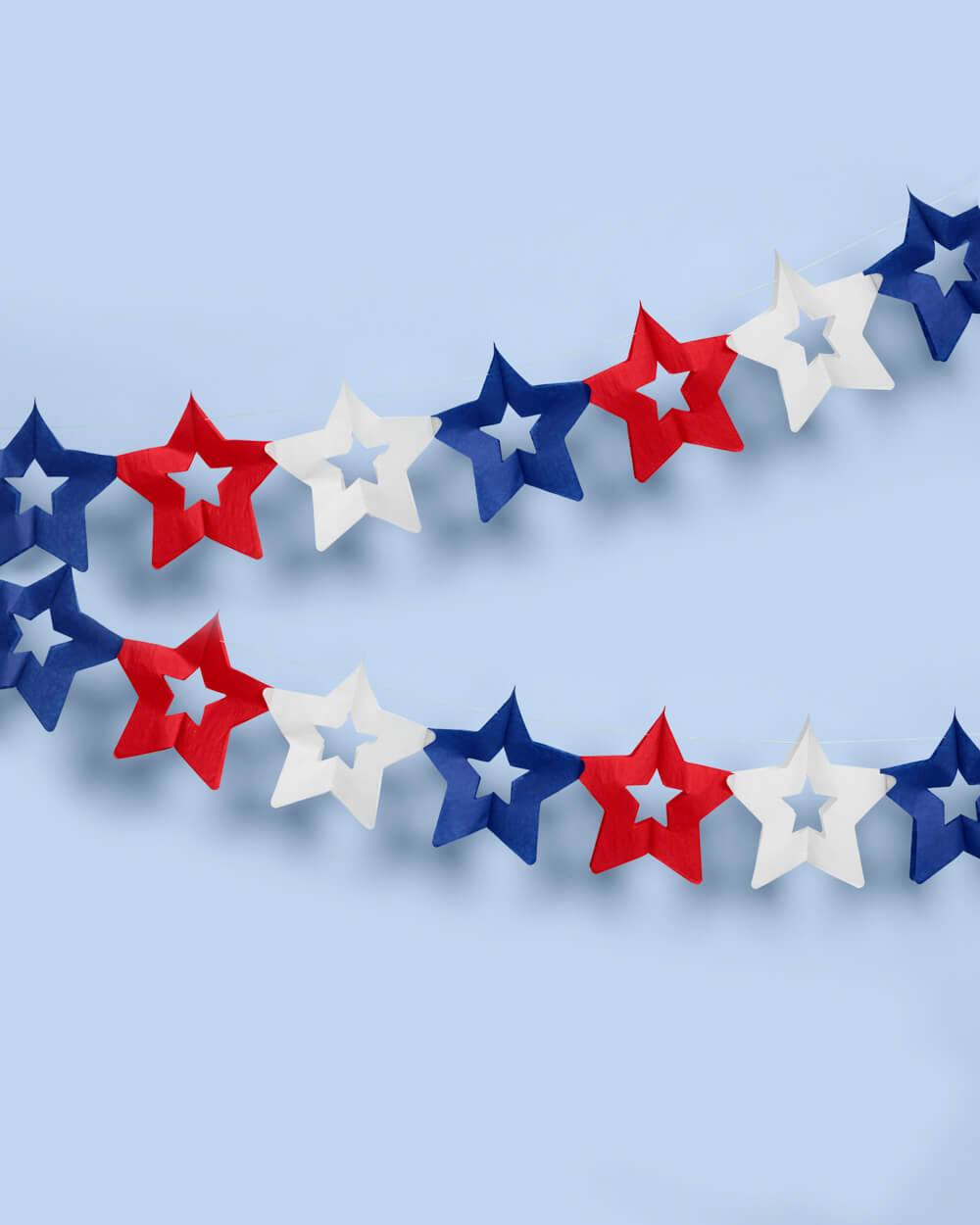 Star Spangled Paper Star Banners, Set of 2
