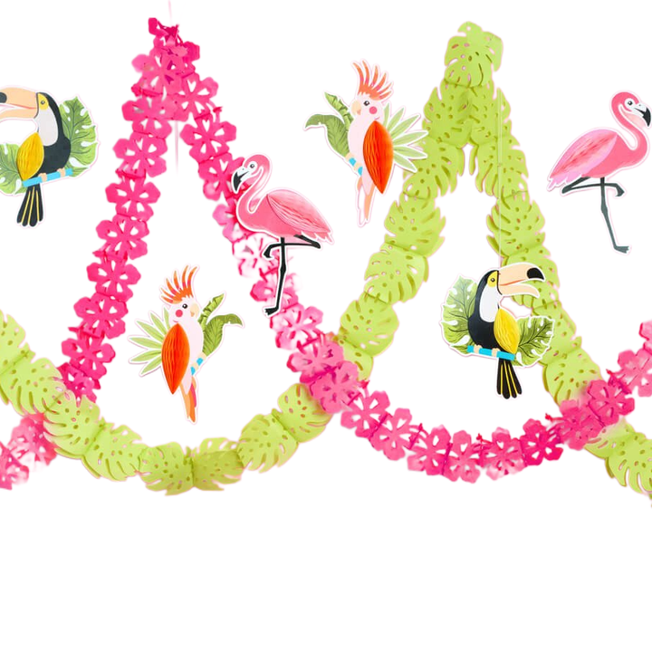 Tropical Bird & Hibiscus Party Banner Set