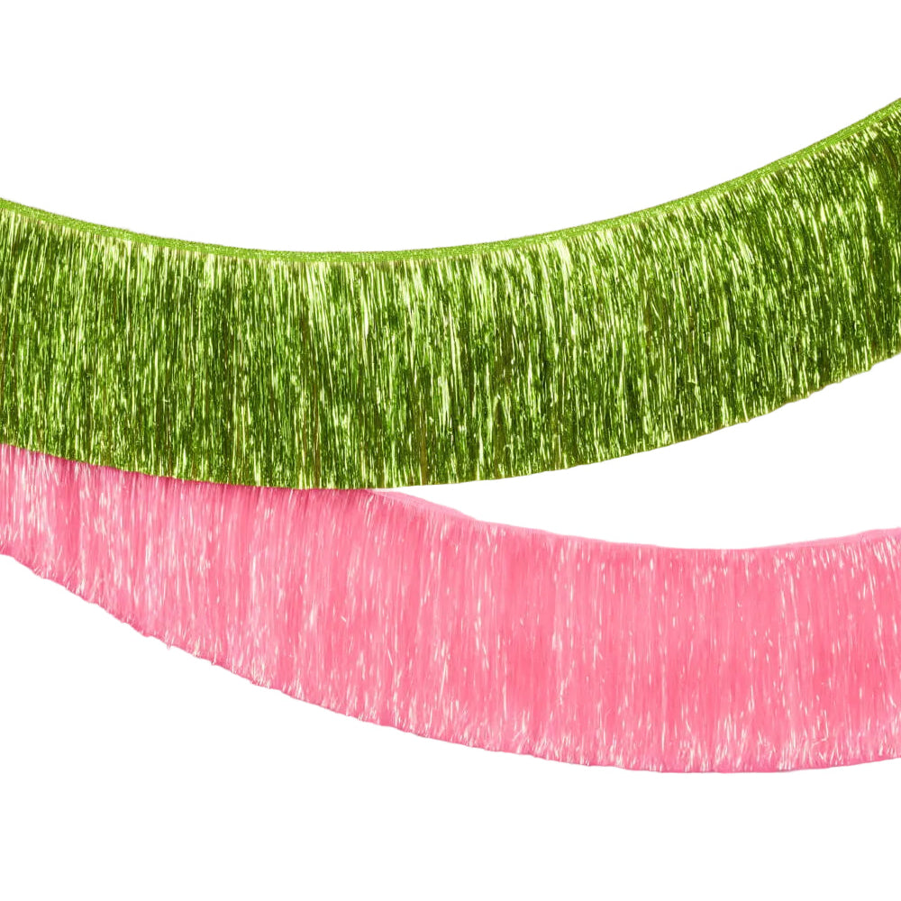 Emerald City Pack - pink + green fringe banners xo, Fetti xo, Fetti Collective Emerald City Pack - pink + green fringe banners Bonjour Fete - Party Supplies