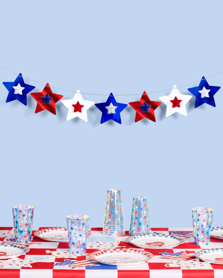 Red, White & Blue 3D Foil Star Banner