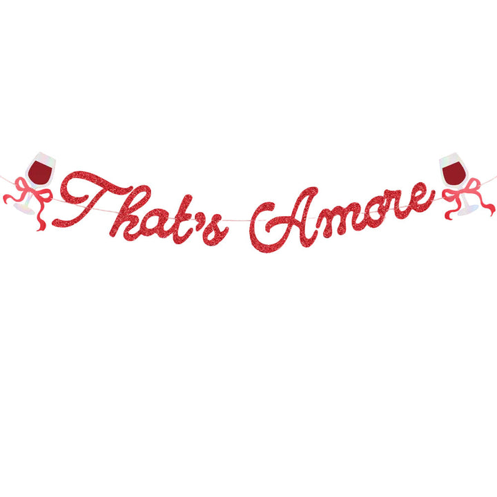 That's Amore Banner - red glitter banner xo, Fetti xo, Fetti Collective That's Amore Banner - red glitter banner Bonjour Fete - Party Supplies
