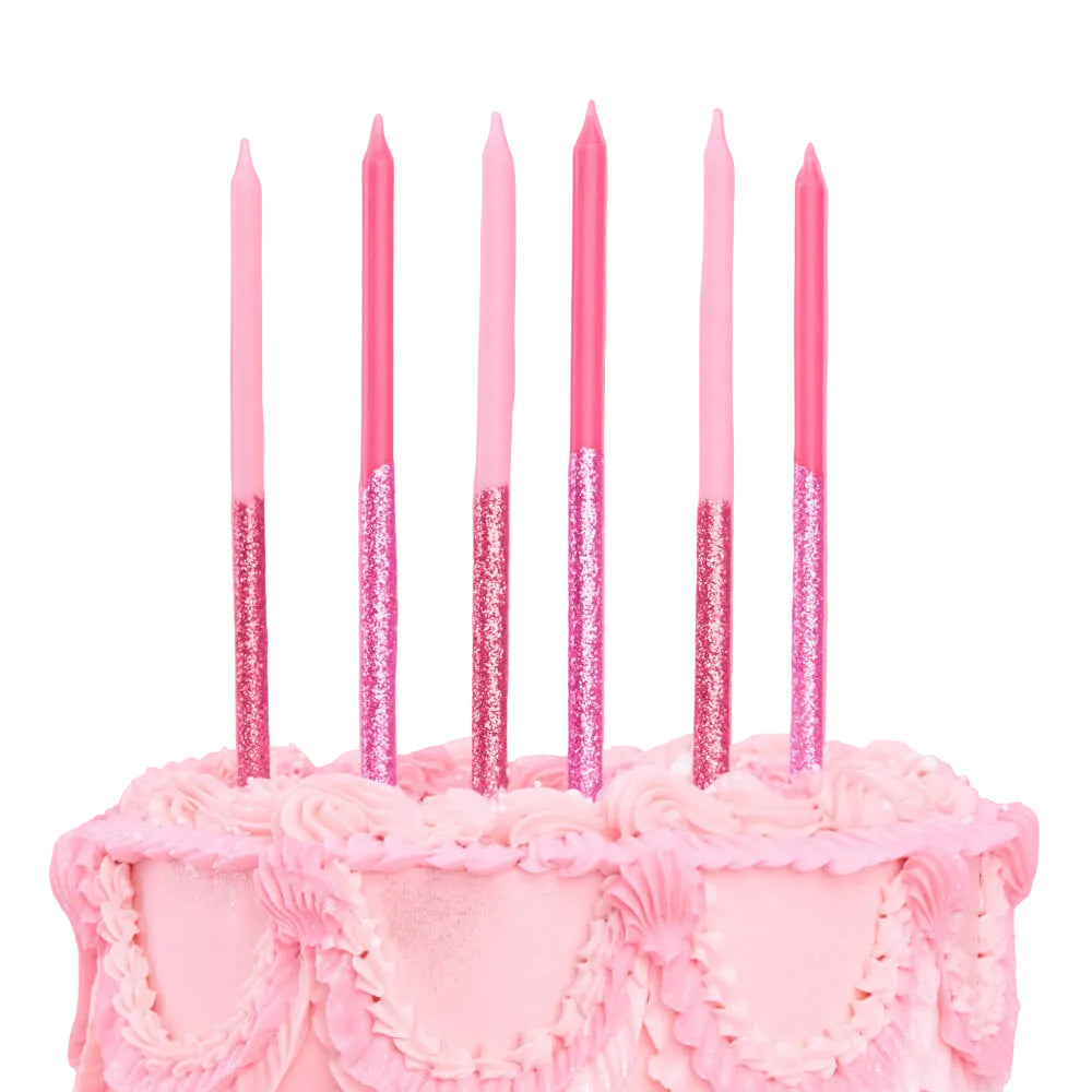 That's Hot Candles - pink glitter candles xo, Fetti candle That's Hot Candles - pink glitter candles Bonjour Fete - Party Supplies