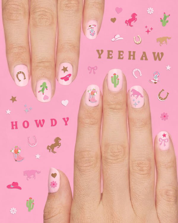 Pink Cowgirl Nail Stickers