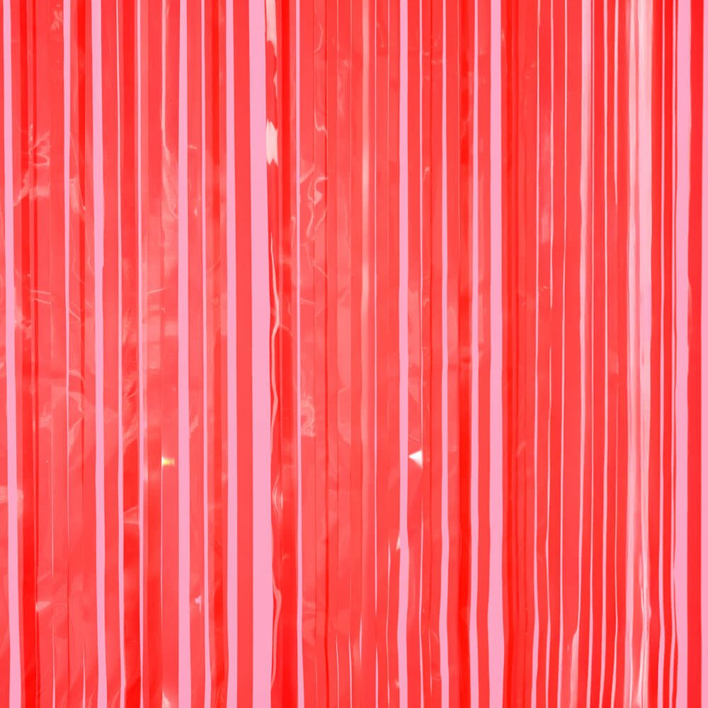 Cherry Red Curtain - set of 2 curtains xo, Fetti foil curtain Cherry Red Curtain - set of 2 curtains Bonjour Fete - Party Supplies