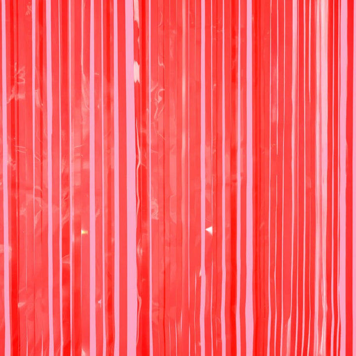 Cherry Red Curtain - set of 2 curtains xo, Fetti foil curtain Cherry Red Curtain - set of 2 curtains Bonjour Fete - Party Supplies