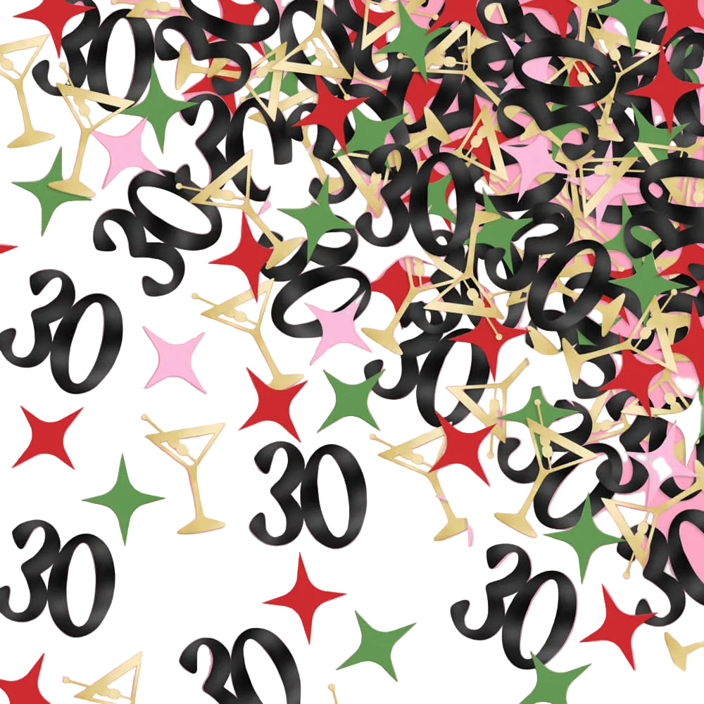 Dirty 30 Confetti - 200 pc foil confetti xo, Fetti confetti Dirty 30 Confetti - 200 pc foil confetti Bonjour Fete - Party Supplies
