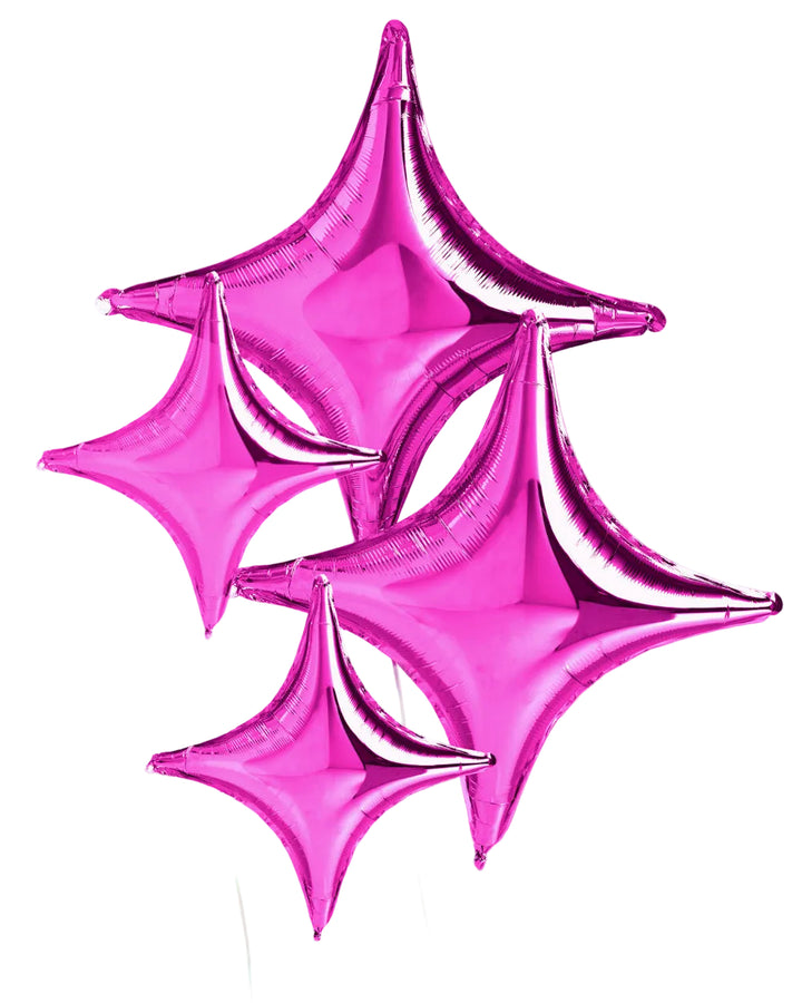 Pink and silver sparkle foil balloon set