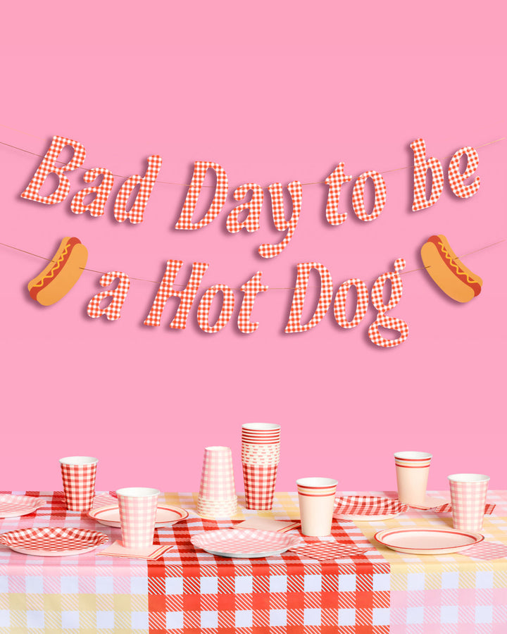 Hot Dog Banner - printed paper banner xo, Fetti Banners Hot Dog Banner - printed paper banner Bonjour Fete - Party Supplies