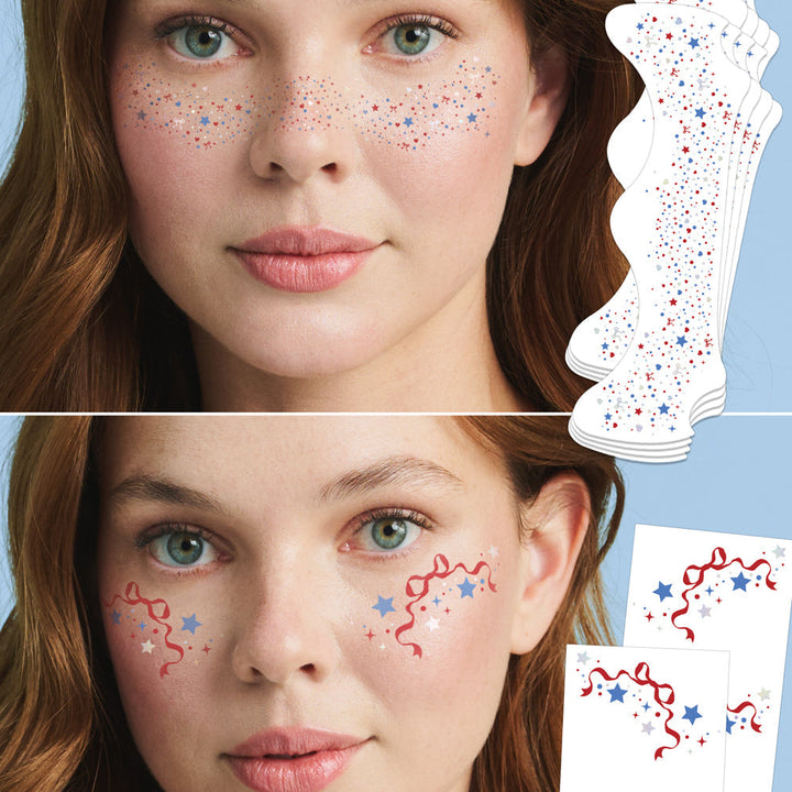FOURTH OF JULY FRECKLE TEMPORARY TATTOOS - Bonjour Fête 