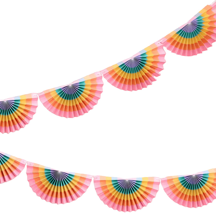 Rainbow Banner - paper fan banner xo, Fetti Banners Rainbow Banner - paper fan banner Bonjour Fete - Party Supplies