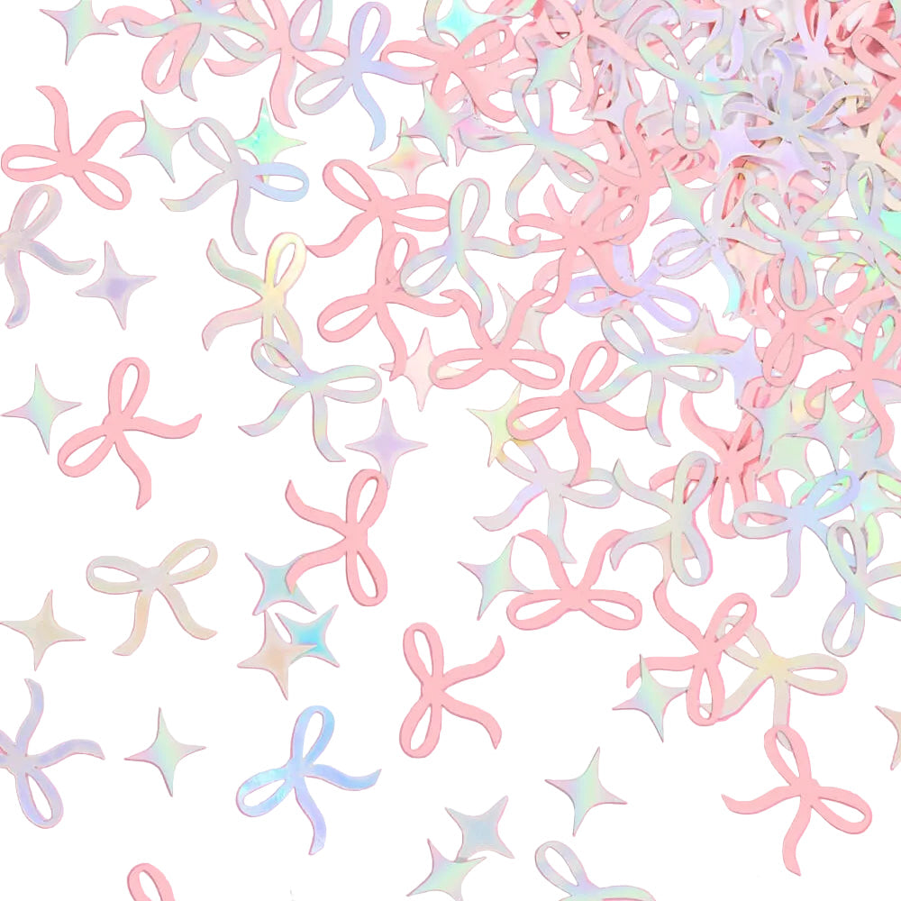 Tying the Knot Confetti - 200 pc iridescent foil confetti xo, Fetti confetti Tying the Knot Confetti - 200 pc iridescent foil confetti Bonjour Fete - Party Supplies